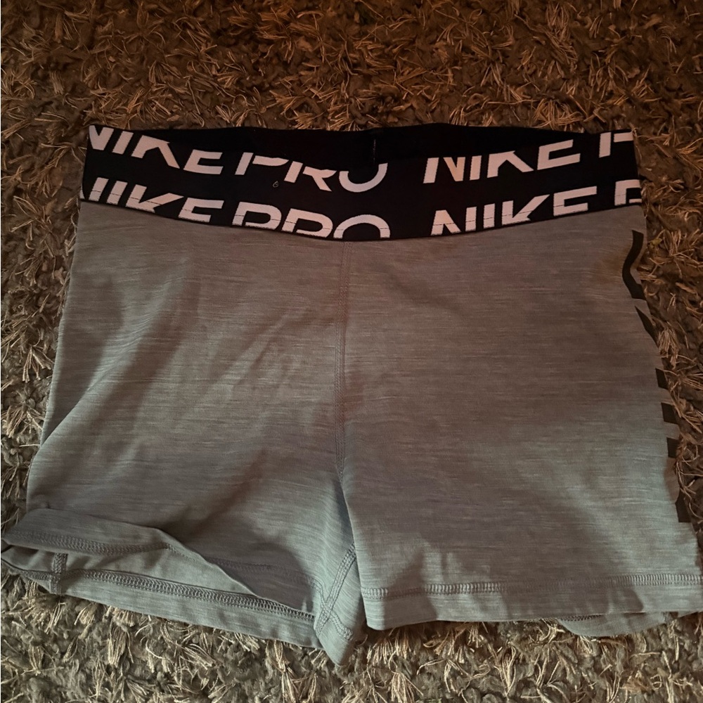 Nike Pro Women's Athletic Shorts in Light Gray